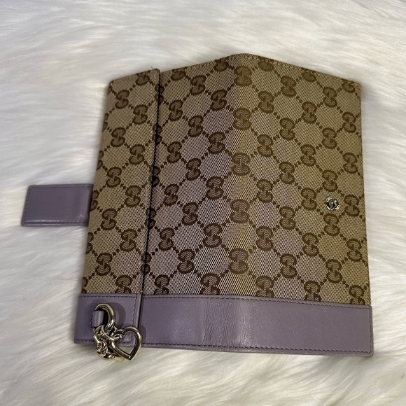 GUCCI gg horsebit canvass long wallet in lavender - Picture 7 of 15